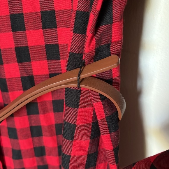 Christmas Red Plaid Long Sleeve Girls Shirt Dress Youth Size Small - Picture 8 of 12